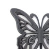 Set of 2 Wooden Butterfly Wall Plaque with Cutout Detail, Black