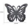 Set of 2 Wooden Butterfly Wall Plaque with Cutout Detail, Black