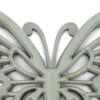 Set of 2 Wooden Butterfly Wall Plaque with Cutout Detail, Light Gray