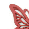 Set of 2 Wooden Butterfly Wall Plaque with Cutout Detail, Red