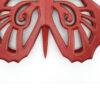 Set of 2 Wooden Butterfly Wall Plaque with Cutout Detail, Red
