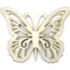 Set of 2 Wooden Butterfly Wall Plaque with Cutout Detail, White