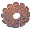 Blooming Metal Flower Wall Decor Mirror, Set of 3, Copper