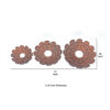 Blooming Metal Flower Wall Decor Mirror, Set of 3, Copper