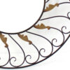 Round Metal Wall Mirror Set of 2 with Scroll Details, Bronze and Gold