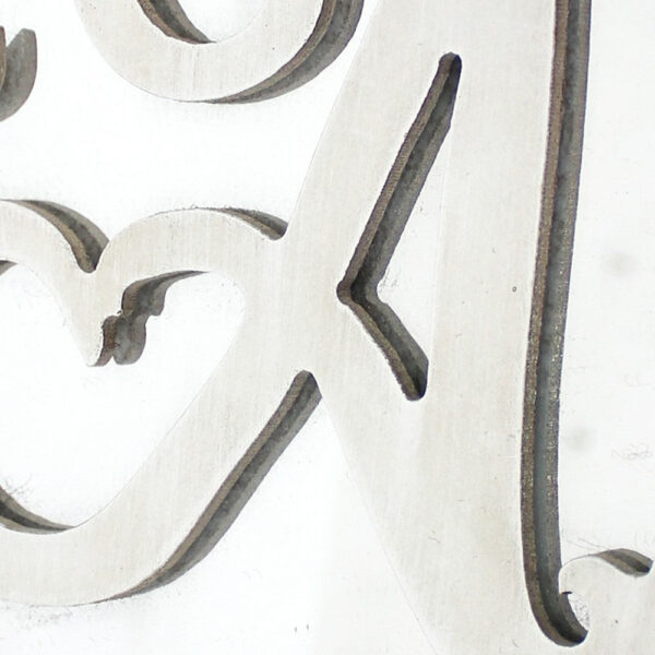 Set of 2 Wooden Oval Frame Wall Monogram with A Letter, White