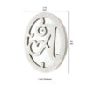 Set of 2 Wooden Oval Frame Wall Monogram with A Letter, White