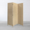 3 Panel Fabric Upholstered Wooden Screen with Straight Legs, Beige
