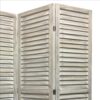 67 Inch 3 Panel Shutter Screen with Fitted Slats, Weathered White