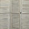 67 Inch 3 Panel Shutter Screen with Fitted Slats, Weathered White