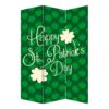 72 Inch 3 Panel Canvas St Patricks Day Print Room Divider,Green