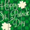 72 Inch 3 Panel Canvas St Patricks Day Print Room Divider,Green