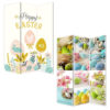 72 Inch 3 Panel Canvas Room Divider with Easter Print,Multicolor