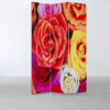 3 Panel Canvas Screen with Contrasting Flower Print, Multicolor