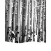 3 Panel Canvas Foldable Screen with Birch Print, Black and White