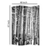 3 Panel Canvas Foldable Screen with Birch Print, Black and White
