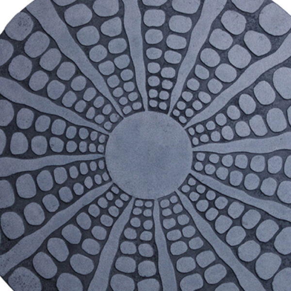 Round Sandstone Wall Decor with Stardust Pebble Set of 2, Large, Gray