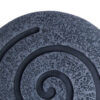 Round Sandstone and Glass Wall Decor with Spiral Design Set of 2, Medium, Gray