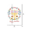 72 Inch 3 Panel Canvas Foldable Room Divider, Hanukkah Symbol, Multicolor