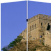 Brar 71 Inch 3 Panel Canvas Screen, Great Wall of China Print, Multicolor
