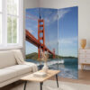 Brar 71 Inch 3 Panel Canvas Screen, San Francisco, Golden Gate Bridge