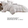 Jela 5pc Queen Comforter Set, Shams, White Clipped Jacquard Stripe