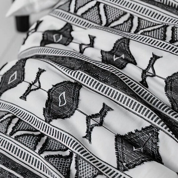 Jim Euro Sham with Black and White Clipped Jacquard Stripe, 26 x 26