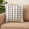 Jim Euro Sham with Black and White Clipped Jacquard Stripe, 26 x 26