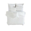 Sieno 3pc Twin XL Comforter Set, White Faux Fur and Micro Mink Backing