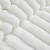 Sieno 4pc King Comforter Set, White Faux Fur and Micro Mink Backing