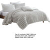 Sieno 3pc Twin XL Comforter Set, Gray Faux Fur and Micro Mink Backing
