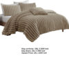 Sieno 4pc King Comforter Set, Taupe Brown Faux Fur, Micro Mink Backing