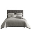 Loi 8pc King Comforter Set with Pillows, Shams, Reversible Gray Silver