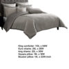 Loi 8pc King Comforter Set with Pillows, Shams, Reversible Gray Silver