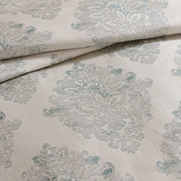 Regy 10pc Queen Size Comforter Set with Shams, Blue Gray Medallion