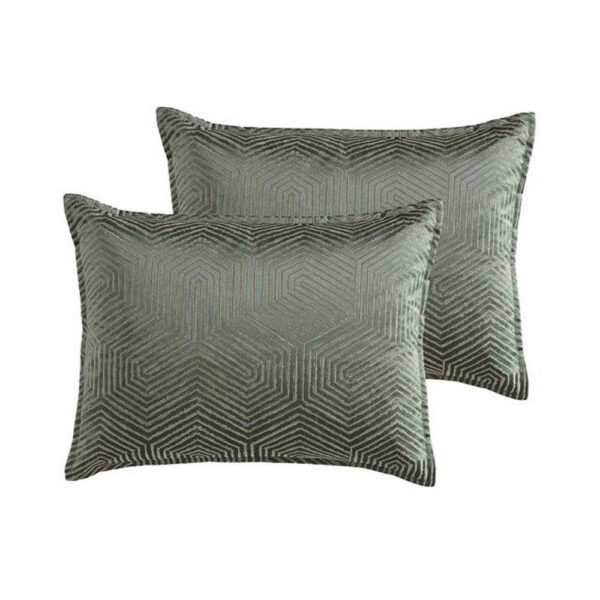 Mely 10pc Coverlet King Comforter Set, Shams, Green Woven Jacquard