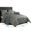 Mely 10pc Coverlet Queen Comforter Set, Shams, Green Woven Jacquard