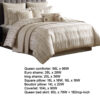 Dely 7pc Satin Queen Size Comforter Set with Shams, Reversible Gold