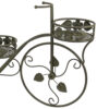 Covey Accent Plant Stand Tricycle, Round Pots, Green Metal 30 Inch