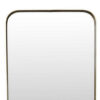 Feno Decorative Wall Mirror w Rack, Portrait Style 30 Inch Gold Metal