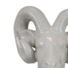 Accent Tabletop Decor, Strong Ram Head Design, White Ceramic 14 Inch