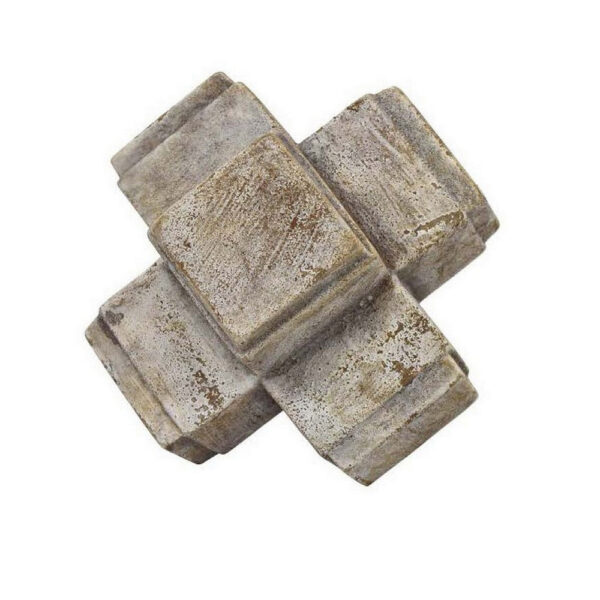 Tabletop Decor, Farmhouse Rustic Accent, Crossed White Ceramic 10 Inch