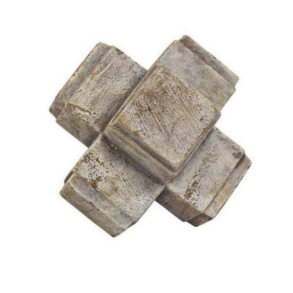 Tabletop Decor, Farmhouse Rustic Accent, Crossed White Ceramic 10 Inch