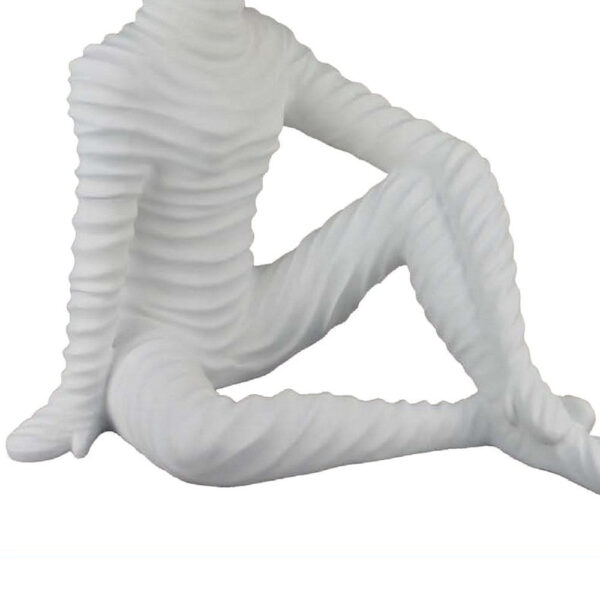 Accent Decor Statuette, 21 Inch White Ceramic, Sitting Astronaut