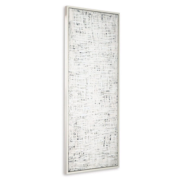 Axon Wall Art Decor, Distressed Gray Framed Painting Canvas, 24 x 60