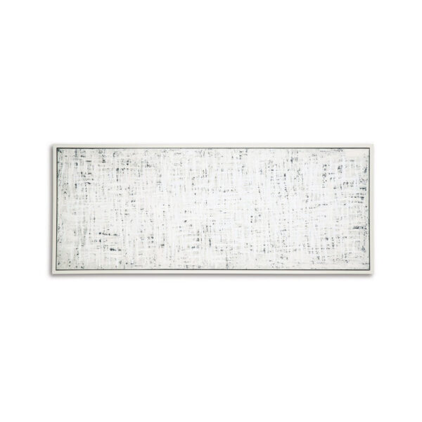 Axon Wall Art Decor, Distressed Gray Framed Painting Canvas, 24 x 60