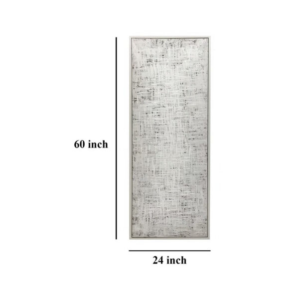 Axon Wall Art Decor, Distressed Gray Framed Painting Canvas, 24 x 60
