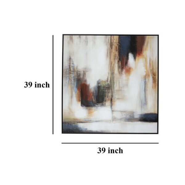 Geonie Wall Art Decor, Framed Abstract Gallery Wrap Canvas, 39x39