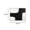 Leila Wall Art Decor, Black and White Minimalist Framed Canvas, 39x50