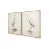 Accent Framed Wall Art Set of 2, 30x40, Painted Canvas of Heron Birds